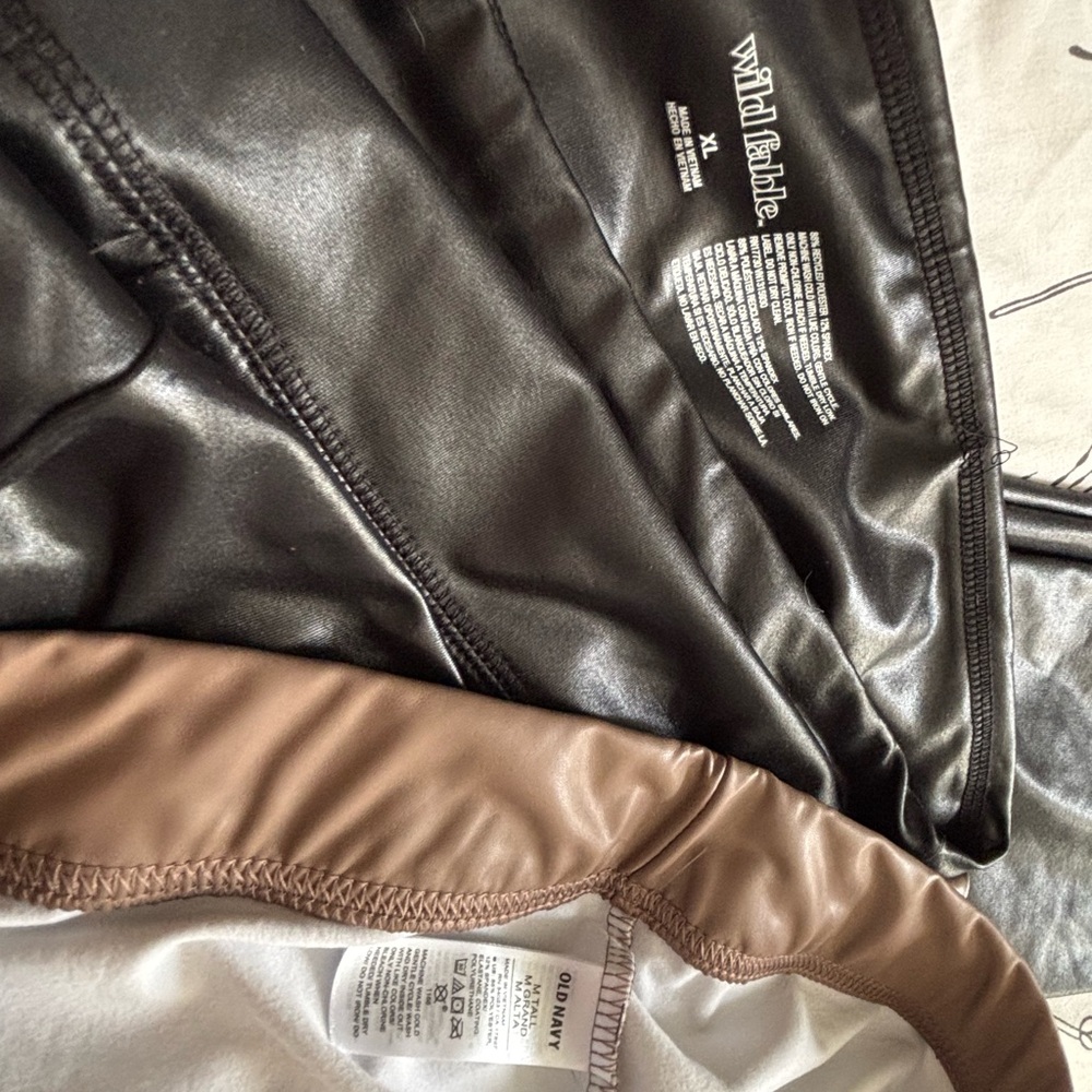Faux leather pants